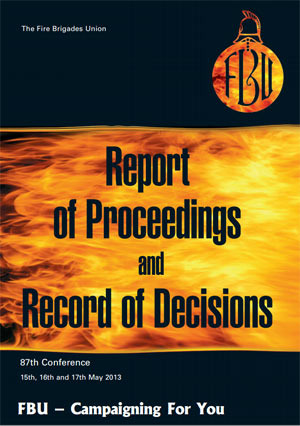 Cover Report of Proceedings and Record of Decisions 2013