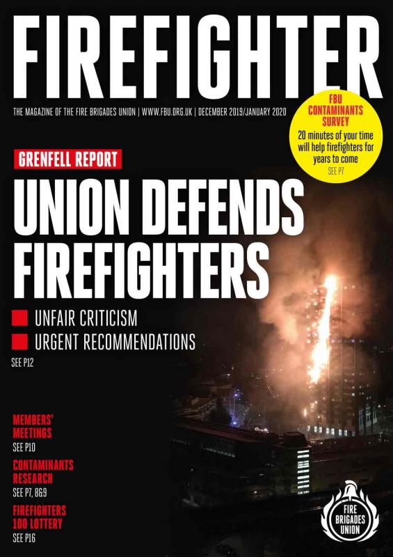 Cover Firefighter magazine, December 2019/January2020