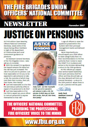 Cover Officer newsletter November 2007