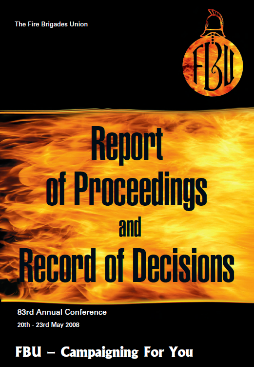 Cover Report of Proceedings and Record of Decisions 2008