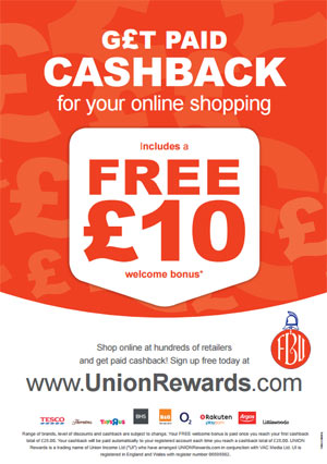 Cover Union Rewards cashback poster