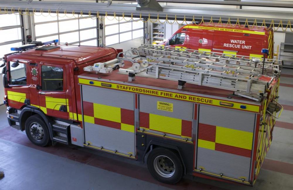 fire appliance  van in station