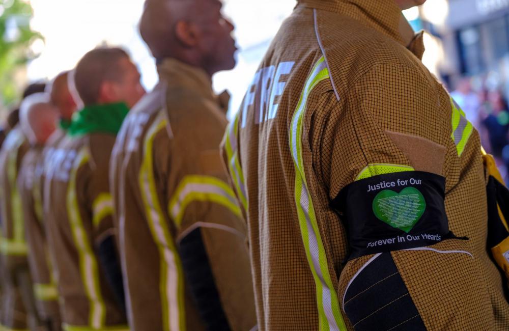 North Kensington firefighters silent walk 5th anniversary credit Jess Hurd