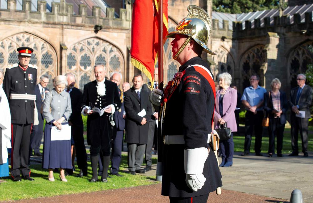 Hereford Cathedral lead plaque unveiling 13 May 2023