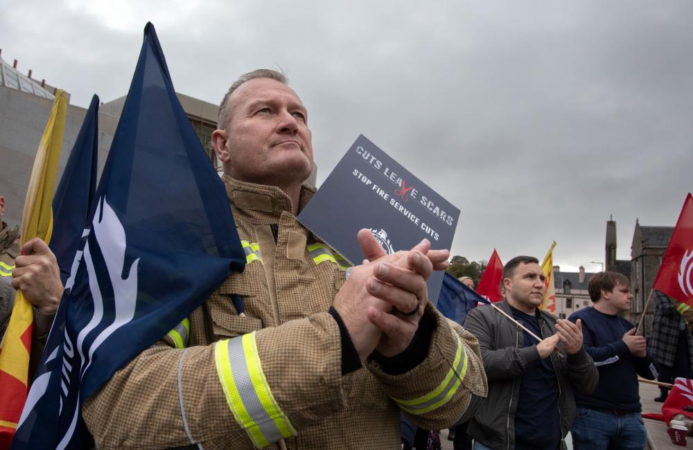 FFs rally against cuts to SFRS c Craig Maclean