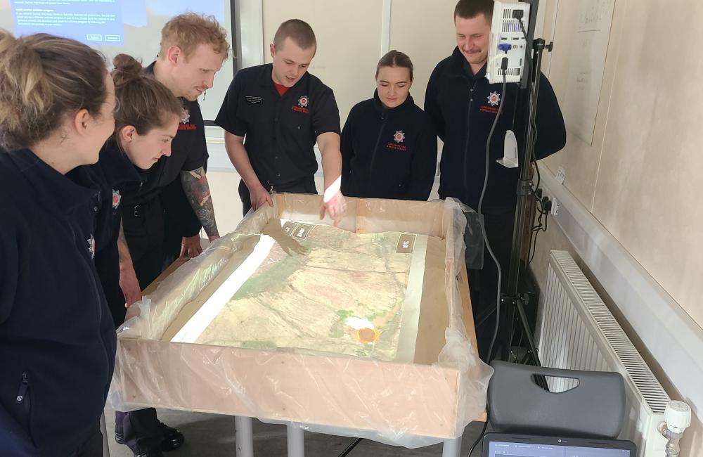 Wildfire simulator Lancashire FRS 