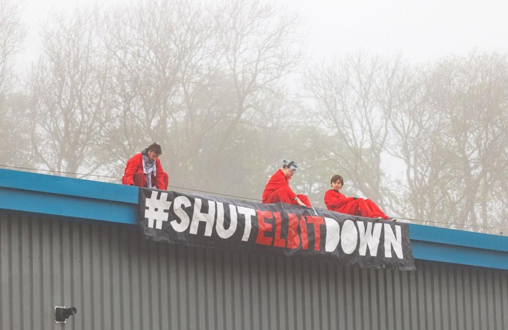 Peace activists protest at arms factory 