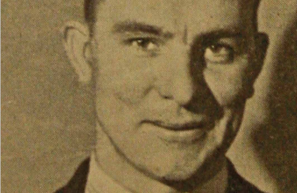 A black and white photo portrait of John Horner