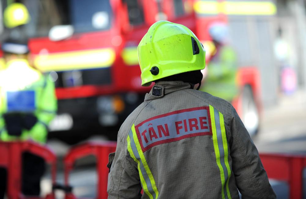 Welsh firefighter from behind