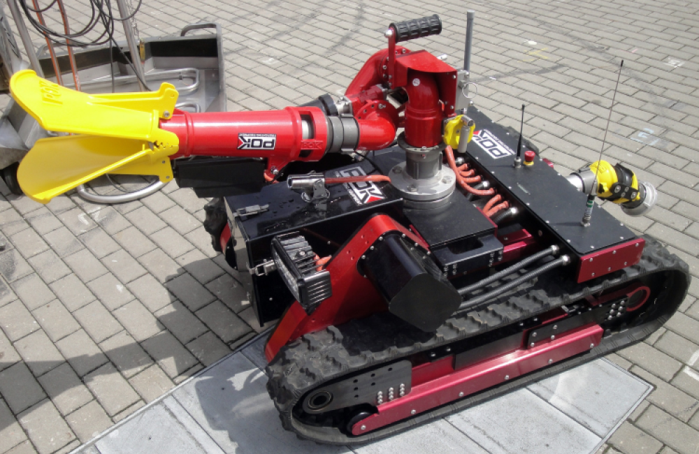 A firefighting robot