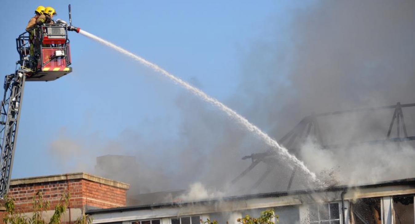 Fire cherry picker hose