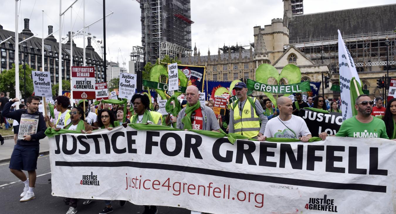 Grenfell FBU march
