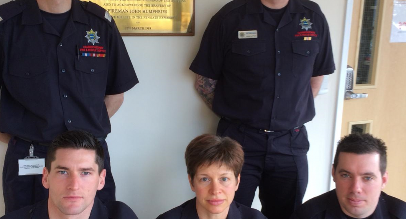 Firefighters in office