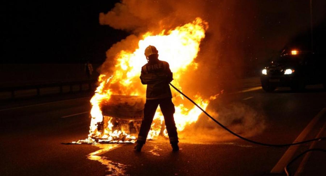firefighter-car-fire