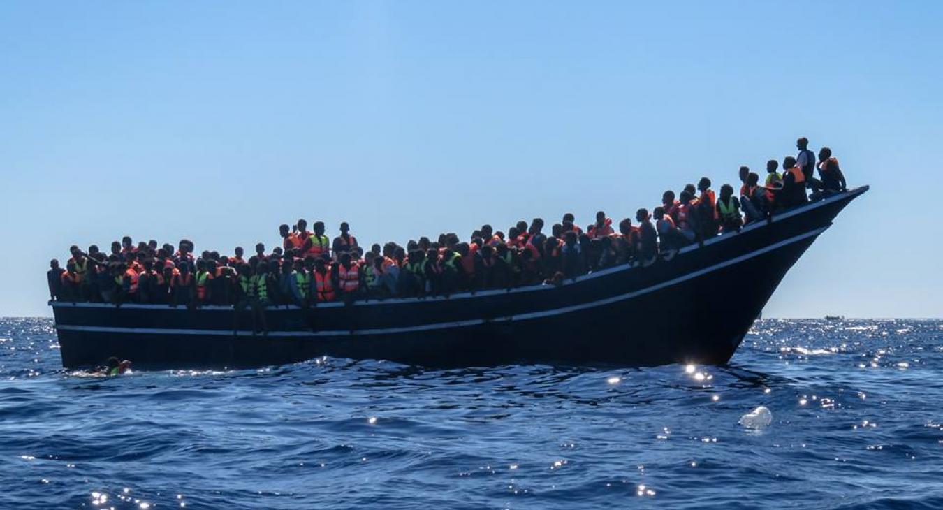 Migrant boat sea
