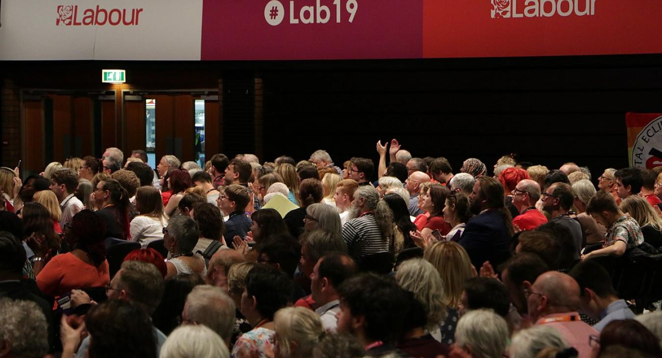 Delegates at Labour conference, in the conference hall