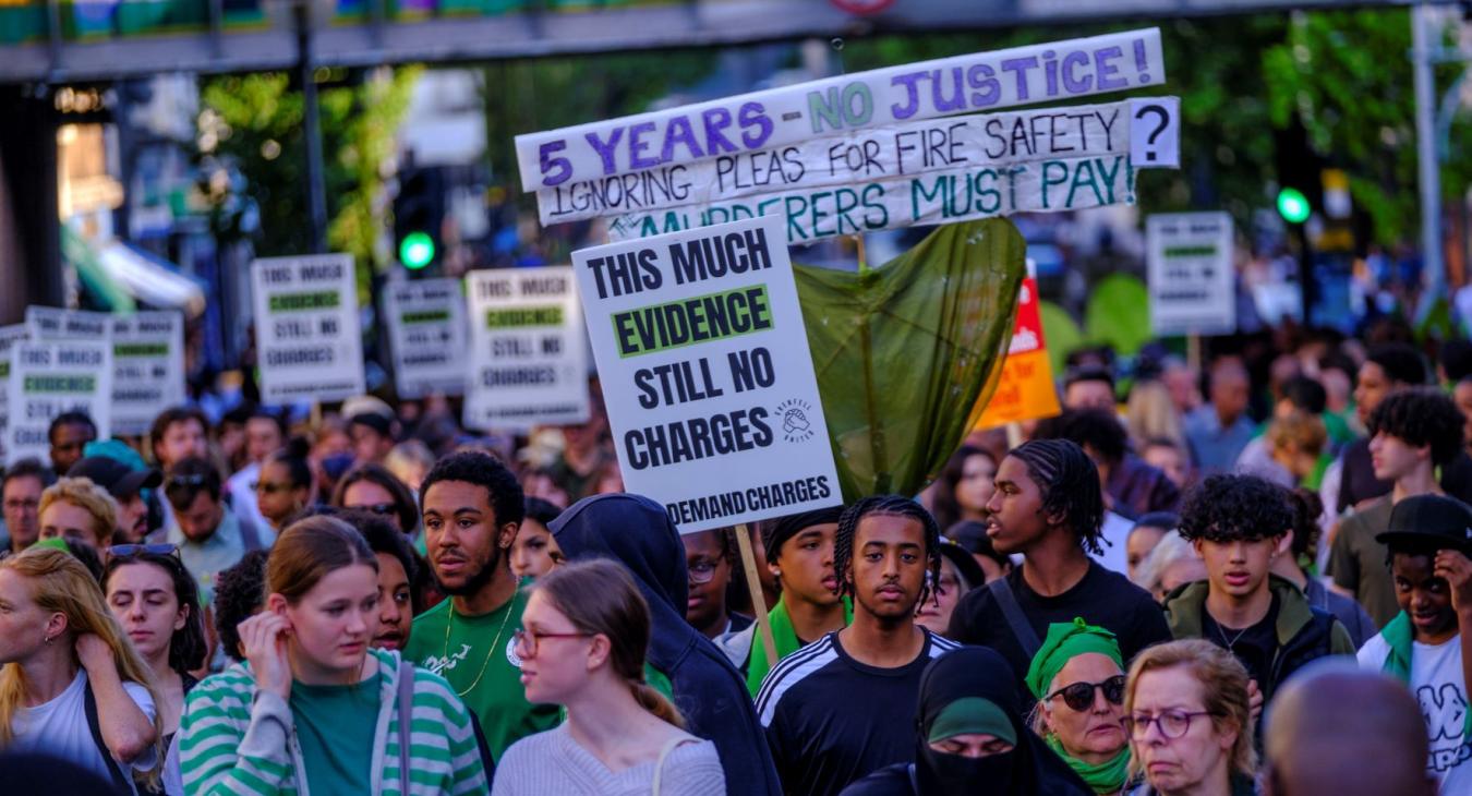 Grenfell 5th anniversary silent walk