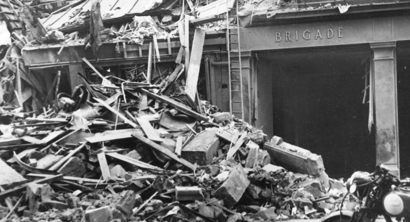 Soho fire station after being bombed 1940 c MEPL 