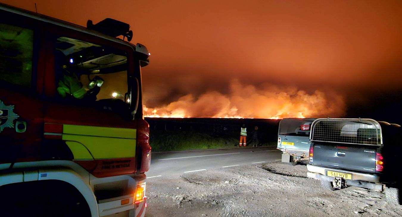 Lady Cannings Plantation wildfire S Yorks 