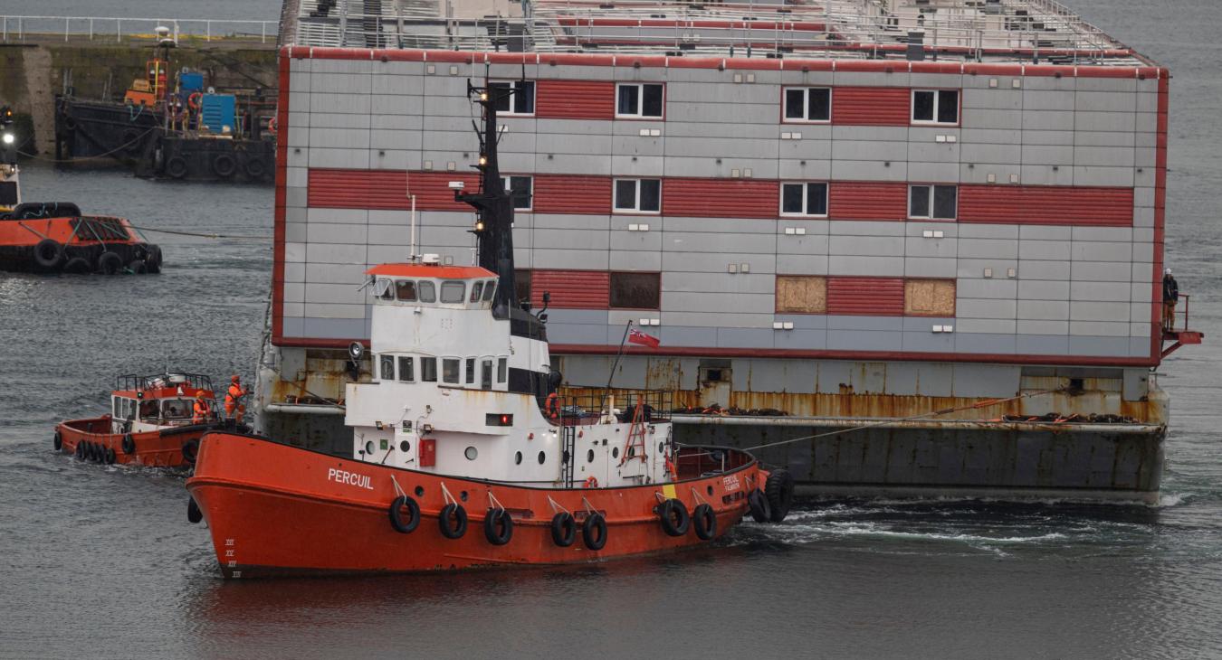 Bibby Stockholm barge Alamy