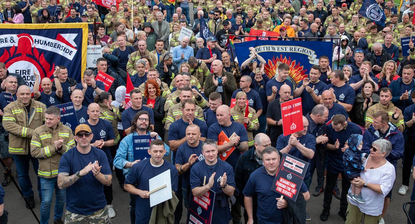 FBU members gather at rally