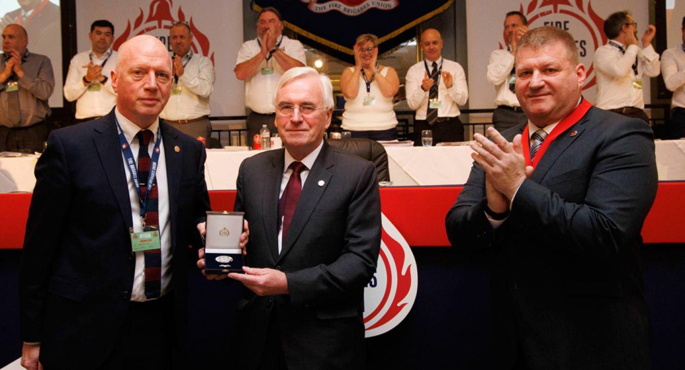 John McDonnell Solidarity medal