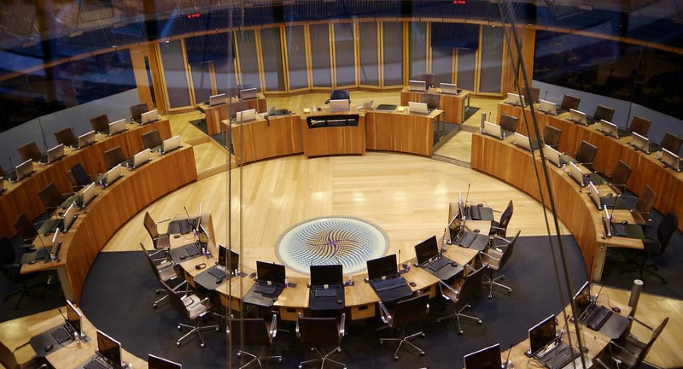 Conference room in Welsh Senedd