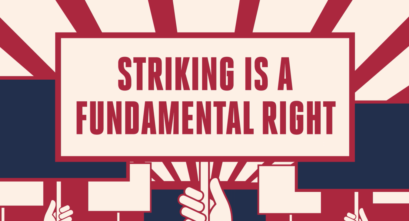Striking is a fundamental right placard