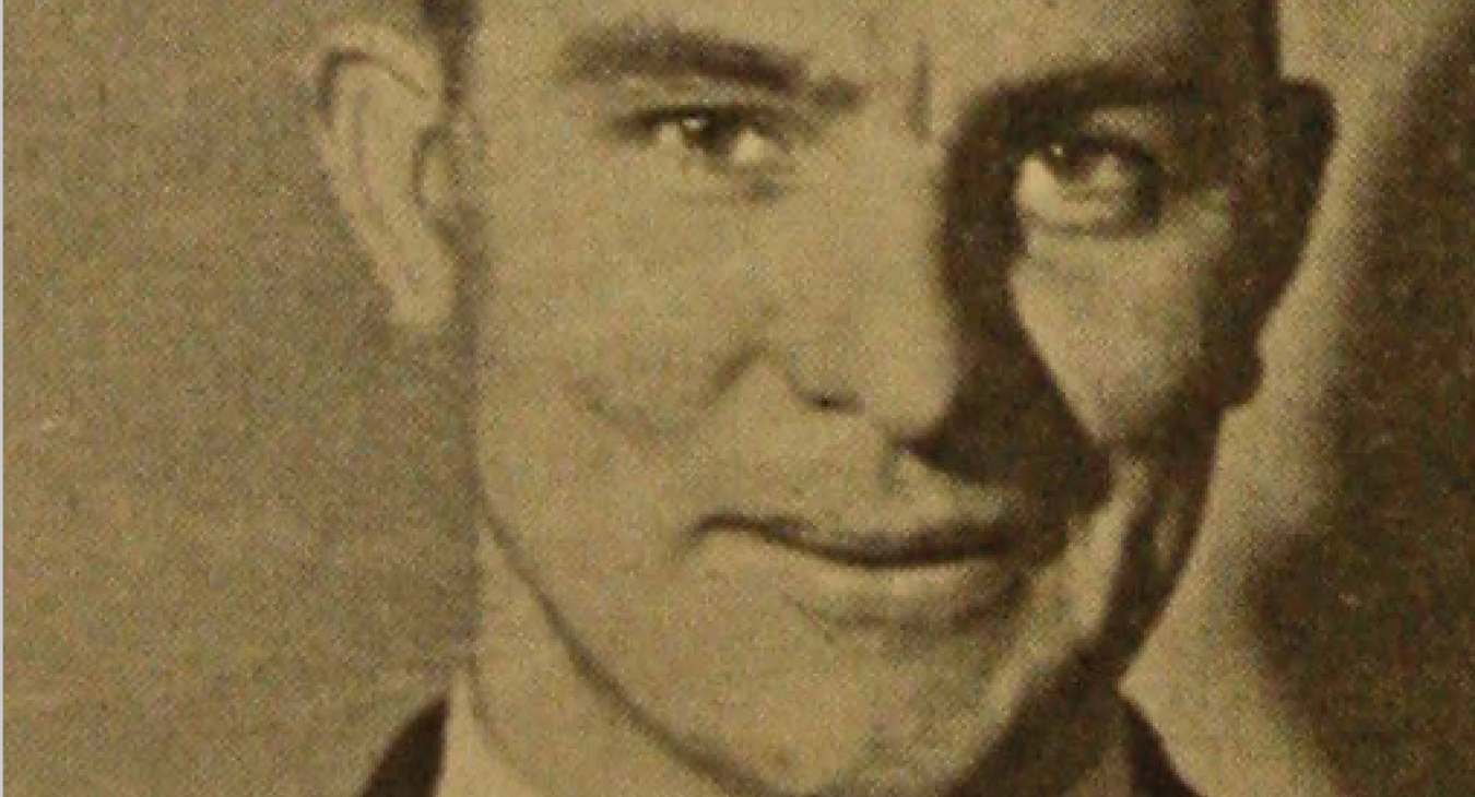 A black and white photo portrait of John Horner