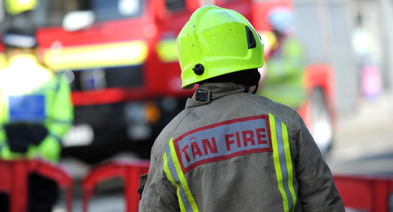 Welsh firefighter from behind