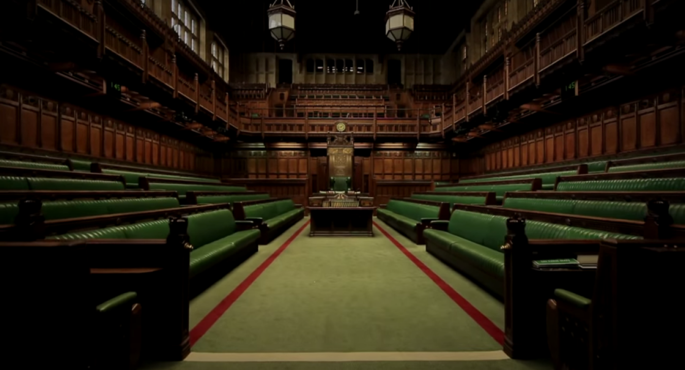 Empty house of commons chamber