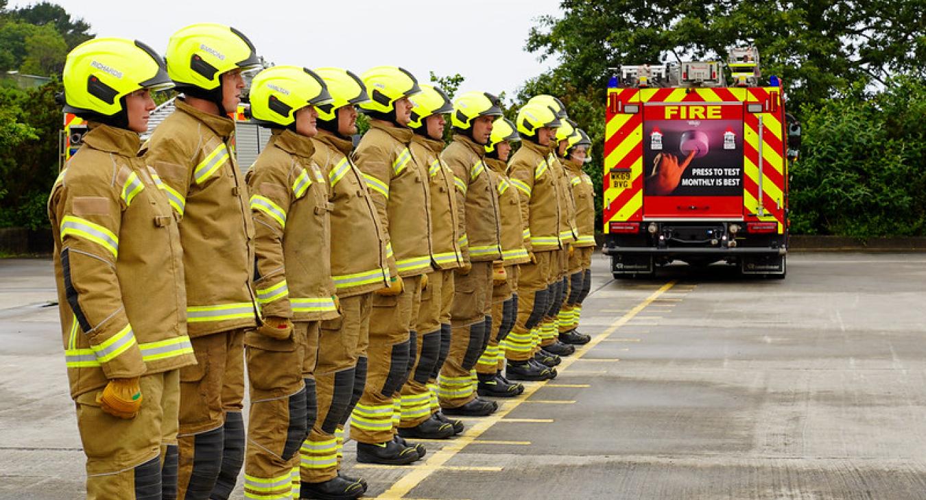 Trainee firefighters rollcall