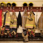 Dirty fire kit in the fire station