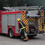 Fire appliance daylight scene