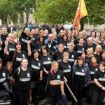female-women-firefighters-protesting