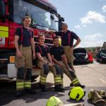 Steve Greaves with work colleagues Herts 