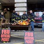 London fire station picket line 2010