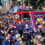 FBU members at London Pride march