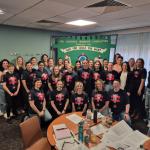 FBU members at the annual national women's committee general meeting wearing Fight for 52 t shirts