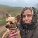 Kate Yhnell with her dog