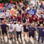 FBU officials and members rally outside Kent County Council August 2026
